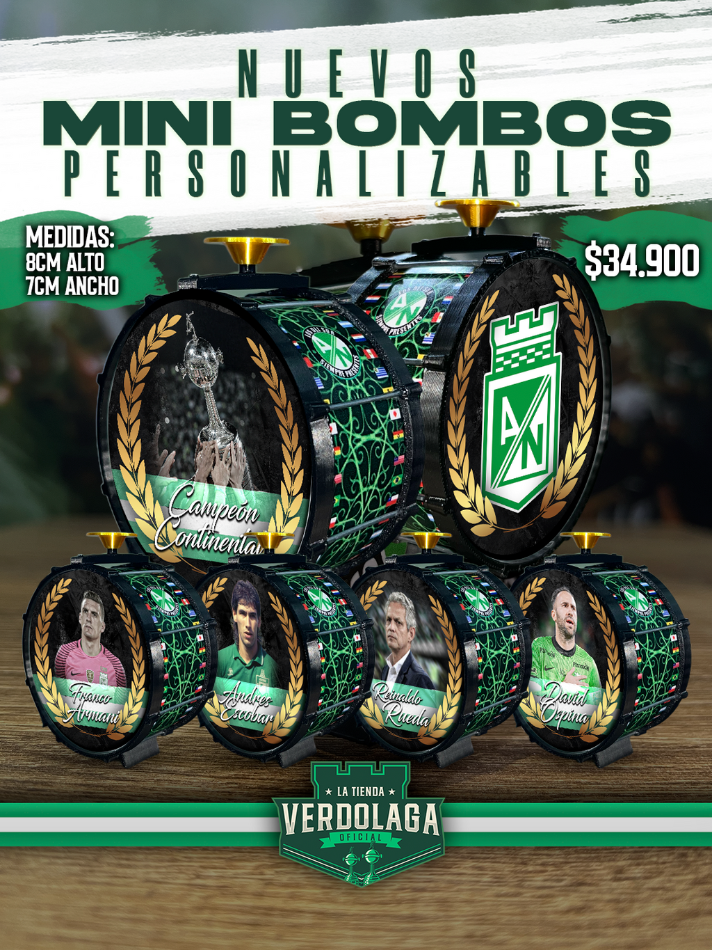 Mini Bombos Coleccionables Personalizables
