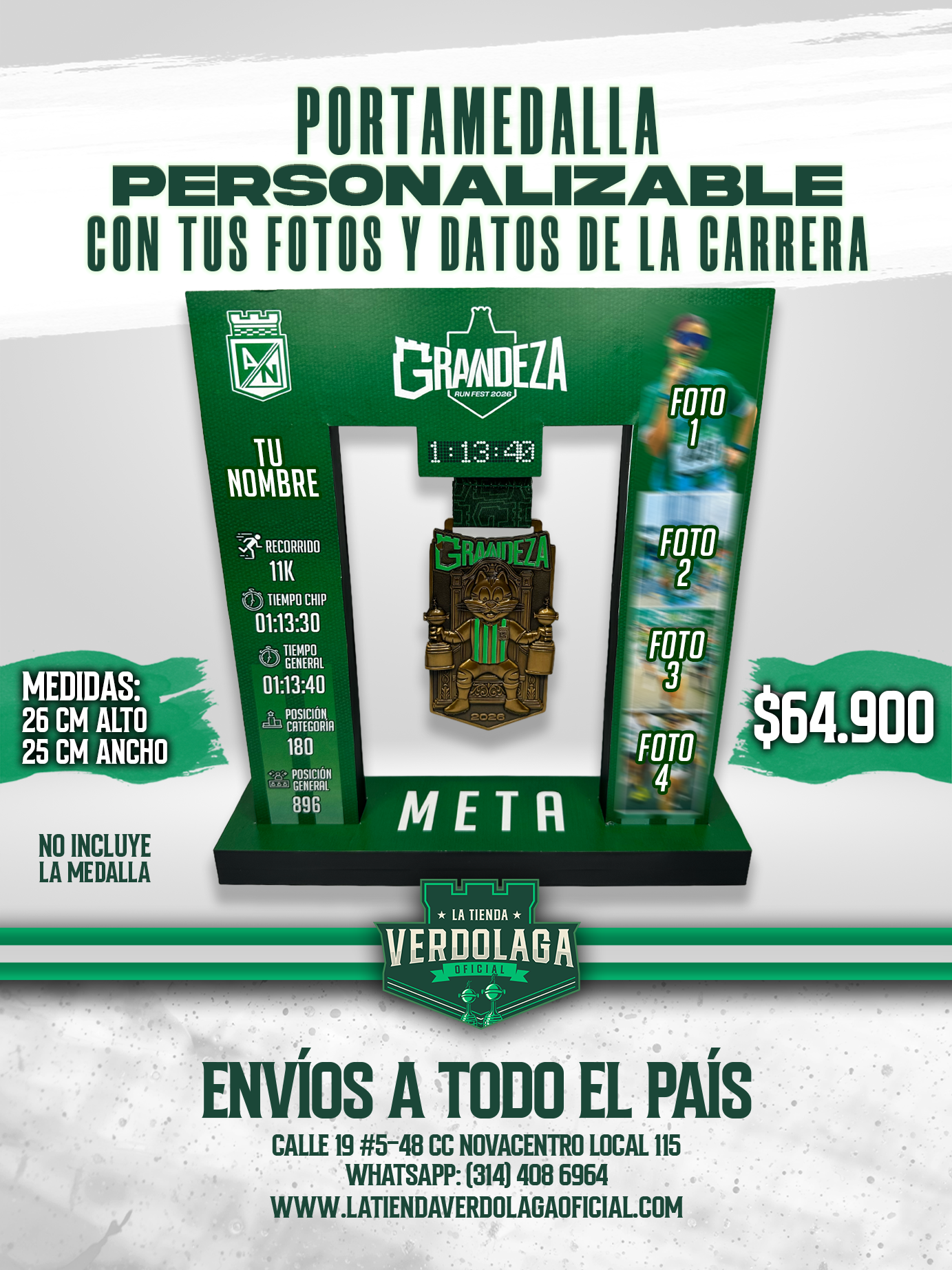 Portamedallas Personalizable