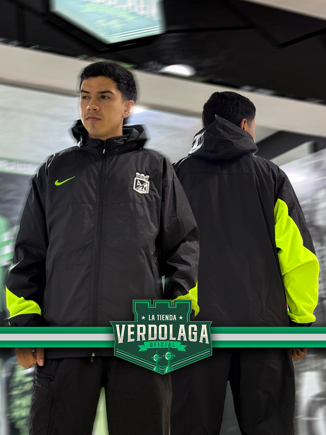 Chaqueta Impermeable Negra