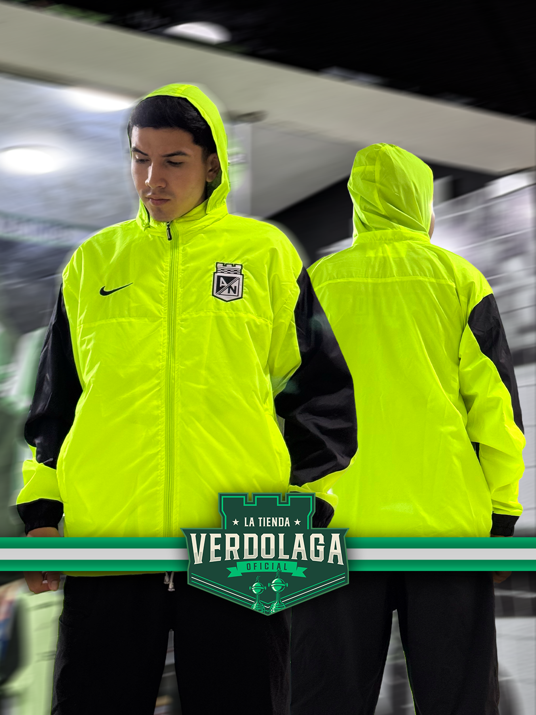 Chaqueta Impermeable Verde