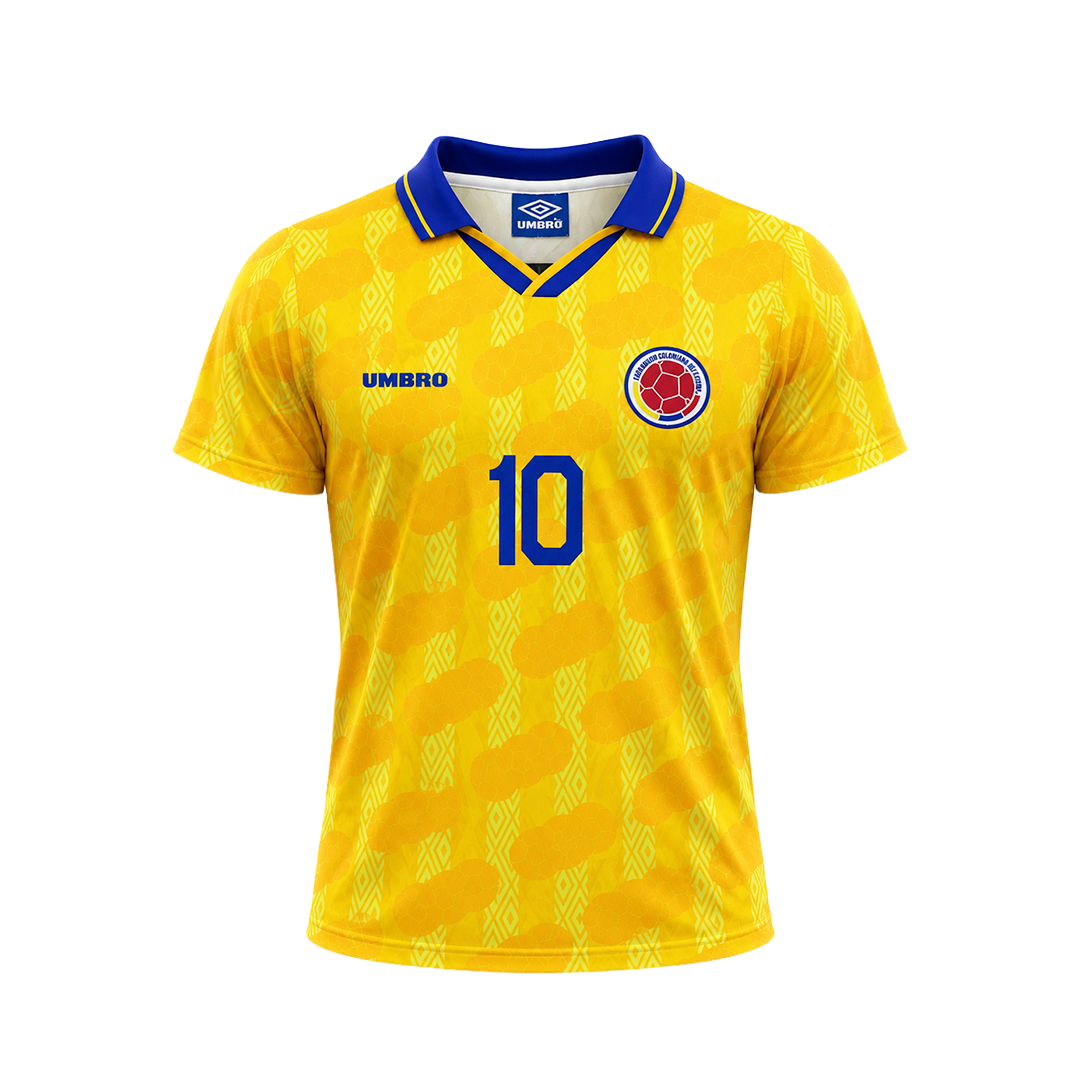 Camiseta Dama Retro Selección Colombia 1994 Pibe Valderrama
