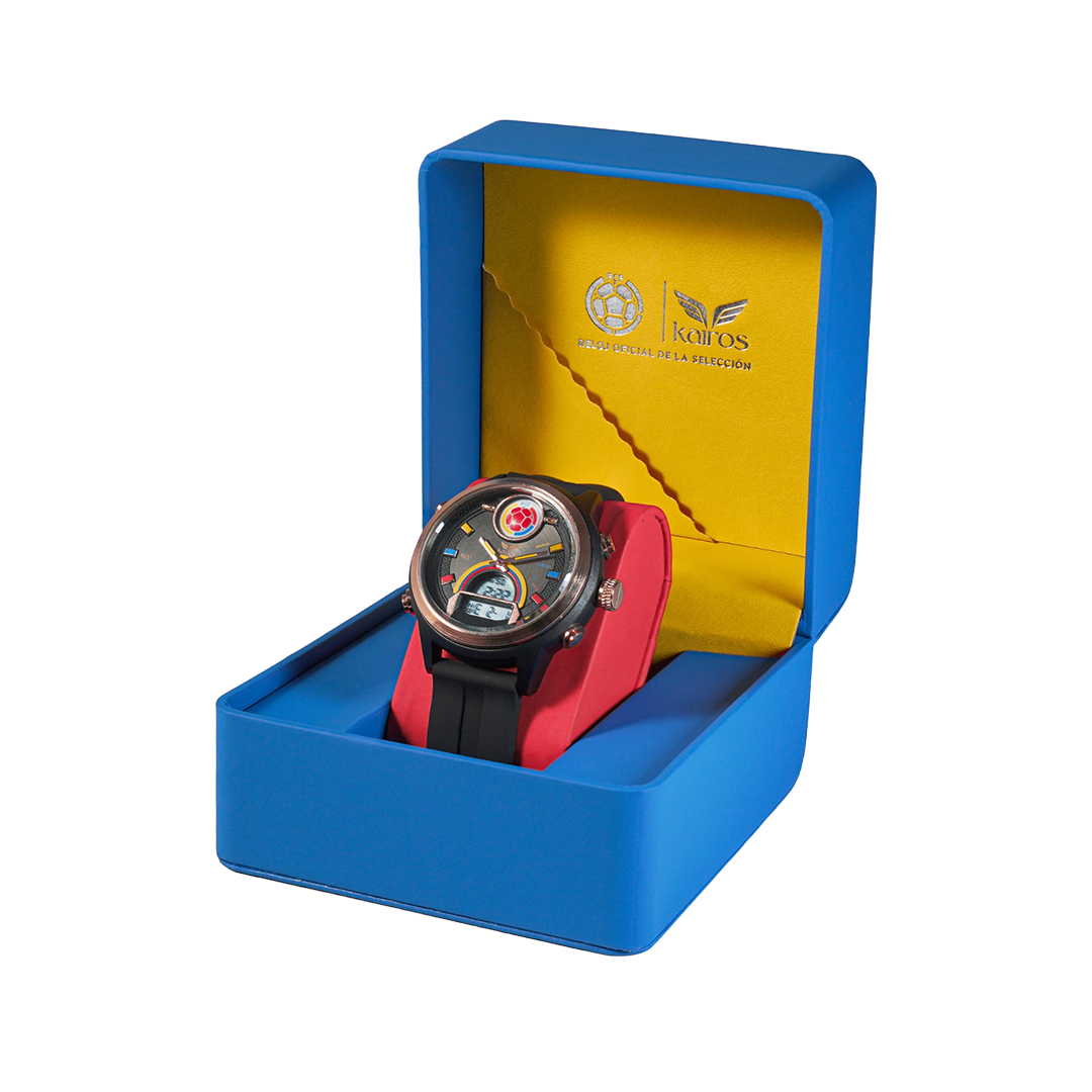 Reloj Unisex Selección Colombia (Marco Bronce-Negro)