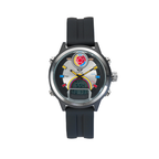 Reloj Unisex Selección Colombia (Marco Plateado-Negro)
